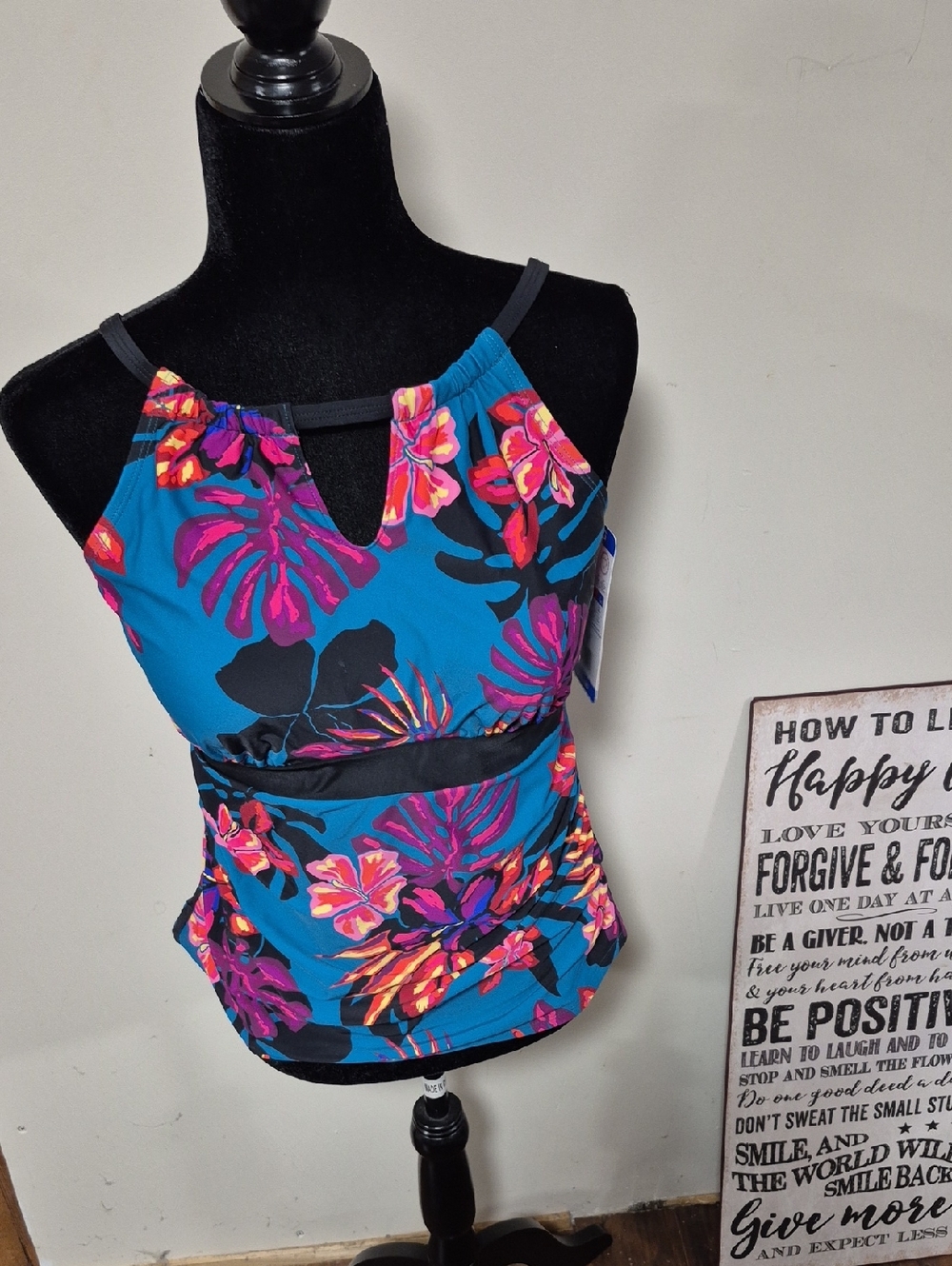 CRISTINA TANKINI TOP Womens Size Large